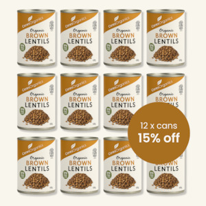 New: Organic Brown Lentils  - CASE x 12 400g