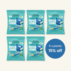 Specials: Organic Puffed Stars, Sour Cream & Chives - CASE 5 x 80g Packets