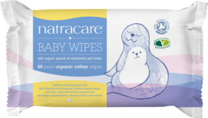 Natracare Baby Wipes - 50pk