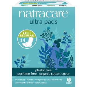 Personal Care Period Maternity Care: Natracare Ultra Pads With Wings Regular 14s - 14pk