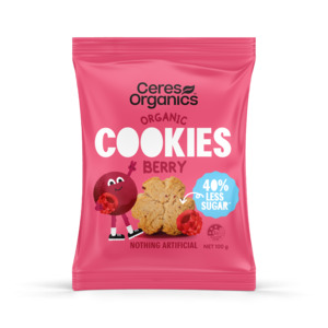 Snacks: Organic Cookies, Berry - 100g