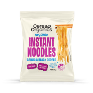 Organic Instant Noodles - Garlic & Black Pepper - 70g