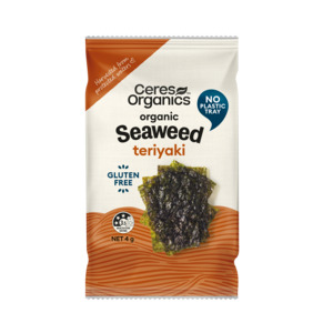 Organic Roasted Seaweed Snack, Teriyaki - 4g