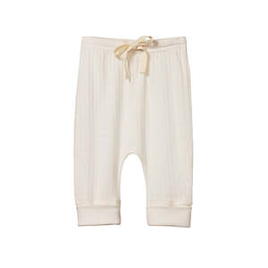 Nature Baby Drawstring Pants - Cotton Pointelle