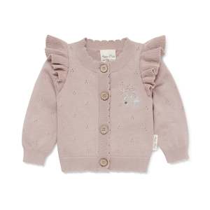 Aster And Oak: Aster and Oak Mauve Pink Knit Cardigan
