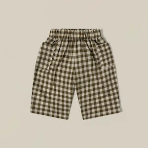 Organic Zoo: Organic Zoo Olive Gingham Fisherman Pants