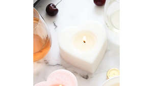 Living Light: Granite Heart Candle