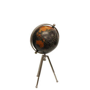 Black Globe on Stand | Small