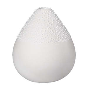Porcelain White Beaded Vase | Radar