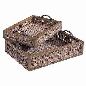 Vintage Kubu Grey Serving Tray | Artwood