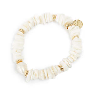 True Colour Bracelet | White Shell and Pearl | A & C