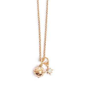 Astro Pendant on half length chain | Gold | A & C