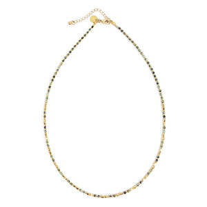 Pendants Necklaces: Wild Nature Necklace Green | Gold | A & C