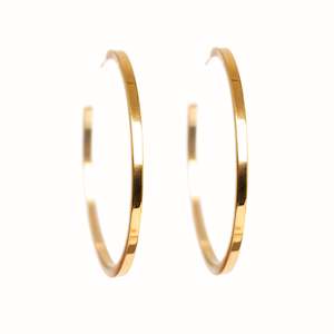 Earrings: Large Hoop Earrings | Gold | A & C