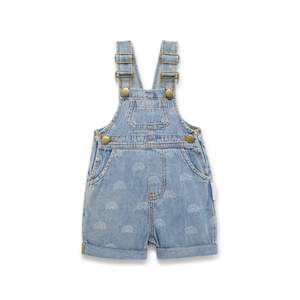 Aster And Oak: Light Denim Rainbow Overalls | Aster & Oak