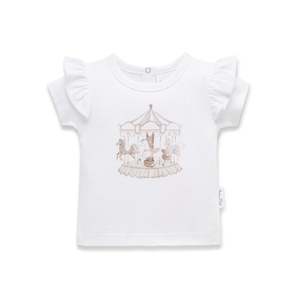 Aster And Oak: Carousel Print Flutter Tee | Aster & Oak