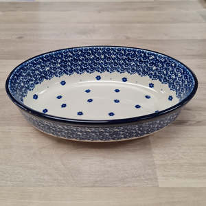 Home Living: Polish Pottery Oval Baker | Pattern Options