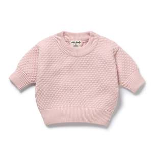 Marshmallow Organic Knitted Bubble Jumper | Wilson & Frenchy