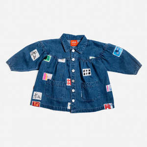 Denim Smock Dress - Stamps | Das Ist Maurice