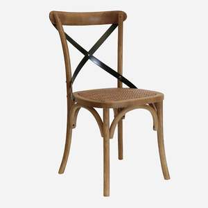 Home Living: Vienna Elm Chair | Metal Cross Back