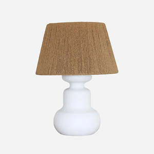 Java Wooden Urn Lamp Base | White | CC Interiors