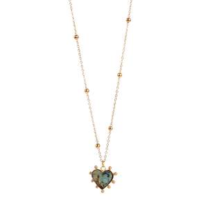 African Turquoise Necklace in Gold | A&C