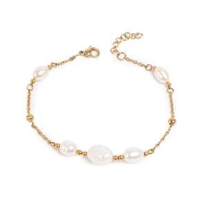 Gold Bracelet with Pearls | A&C