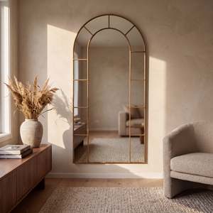Bastia Aurelia Arched Window Full-Length Mirror | 200 x 100cm
