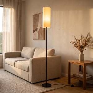 Chandelle Linen Column Floor Lamp