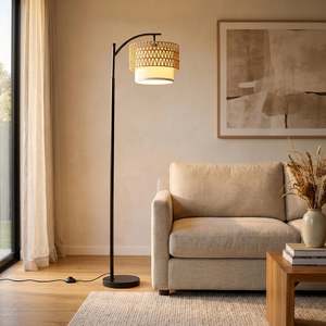 Rousseau Rattan Weave Floor Lamp