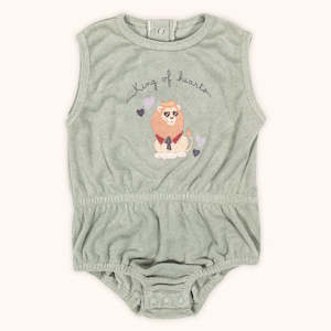 Boys Clothing: Towel Romper "King of Hearts"