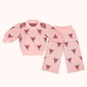 All: “Heart Flower” Knit Set - Organic Cotton