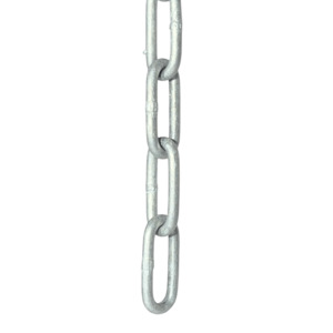 6mm DIN5685/C Long Link Chain - Hot Dipped Galvanised - Chains Ropes Anchors
