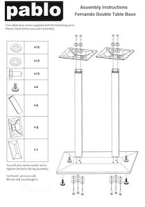 Products: Fernando Double Cast Iron Bar Base - Chairforce NZ