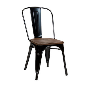 Replica Tolix Dining Chair, Timber Seat - Chairforce NZ