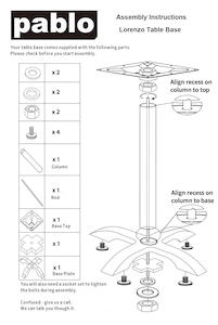 Products: Lorenzo Table Base - Chairforce NZ
