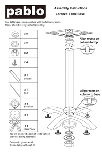 Products: Lorenzo Table Base - Chairforce NZ