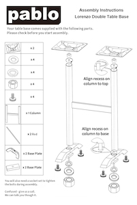 Lorenzo Double Table Base - Chairforce NZ