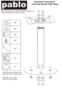 Products: Fernando Cast Iron Table Base Round Black - Chairforce NZ