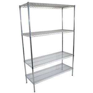 Products: Chrome Wire Dry Shelving 1219 X 457mm deep - Chairforce NZ