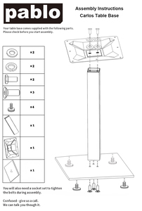 Products: Pablo Carlos Double Table Base Chairforce New Zealand