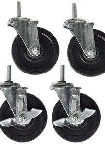 Set of 4 Castors for use with epoxy or chrome shelving - Chairforce NZ