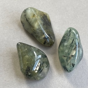 Prehnite with Epidote (Tumbled) - The Crystal People