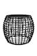Woven Check Black Round Table