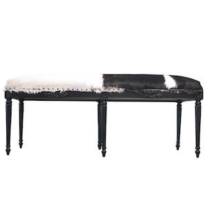 GOAT SKIN double stool Black