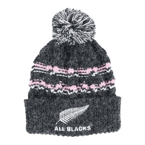 Beanies Champions Of The World: All Blacks Kids Cable Knit Pom Pom Beanie