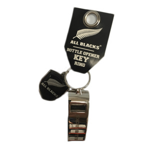 All Blacks Whistle Bottle Opener Keyring