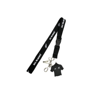 All Blacks Neck Strap Keyring