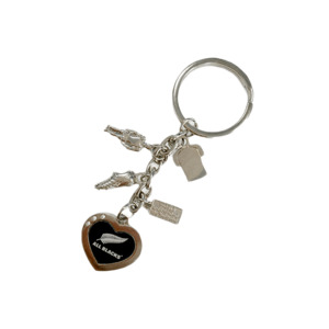 All Blacks Charm Keyring