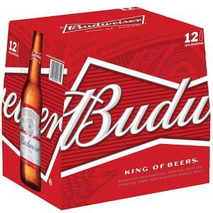 Beer: Budweiser 12x355ml Btl